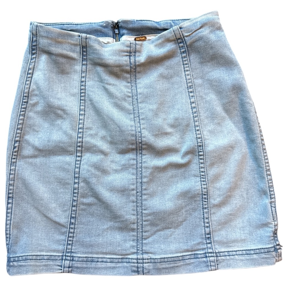 Free People Denim Blue Skirt